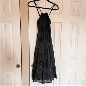 Free People Black midi dress